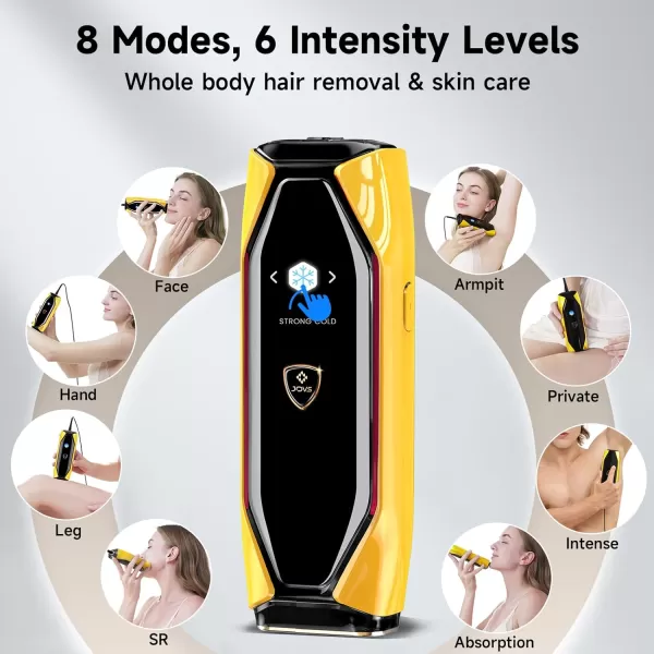 JOVS Laser Hair Removal 37F Painless Hair Removal Device with Sapphire IceCooling 3 in 1 Hair Removal ampamp Skin Rejuvenation for Women and Men 8 Modes Skin Care for Whole Body Touch Screen
