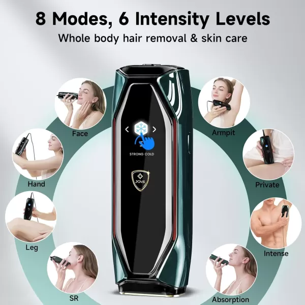 JOVS X IPL Hair Removal for Women and Men 3in1 Hair Removal Device with Cooling SystemTouch ScreenUnlimited Flashes Painless Hair Remover Permanent at Home for Face Leg Arm Armpit Bikini Line