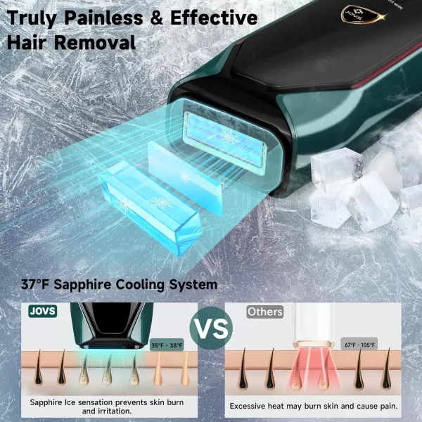 JOVS X IPL Hair Removal for Women and Men 3in1 Hair Removal Device with Cooling SystemTouch ScreenUnlimited Flashes Painless Hair Remover Permanent at Home for Face Leg Arm Armpit Bikini Line