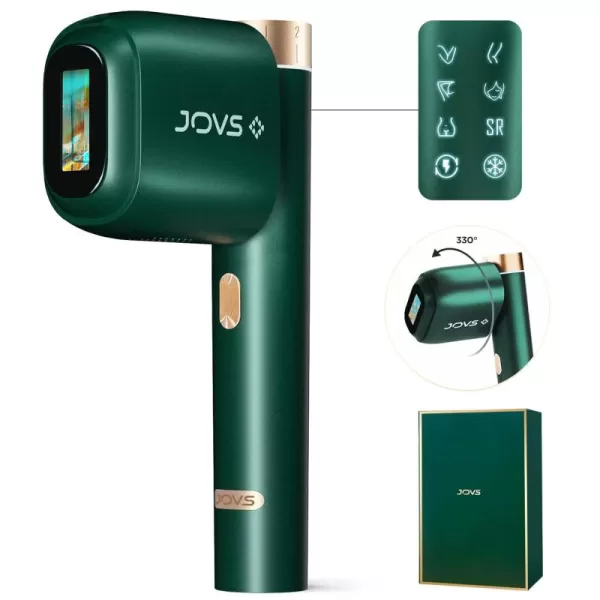 JOVS Laser Hair Removal 24J Energy IPL Hair Removal for Women and Men 37F Painless Sapphire IceCooling Tech 6 Modes for Whole Body Hair Removal Device 2 in 1 Skin Rejuvenation 330 Rotation