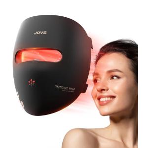 imageJOVS Red Light Therapy Mask for Face LED Face Mask with NearInfrared Light Rechargeable 4 Modes Portable AntiAging Skin Care Device for Home UseBlack