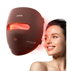 imageJOVS Red Light Therapy Mask for Face LED Face Mask with NearInfrared Light Rechargeable 4 Modes Portable AntiAging Skin Care Device for Home UseBrown