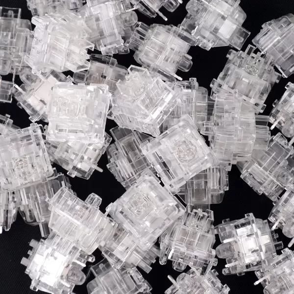 Redragon A113 HP2 Panda Crystal Mechanical Keyboard Switches Clear Lubed Tactile Switches for Keyboard DIY 3pin 60gf RGB MX Compatible Switches with Puller38 pcsCrystal Panda