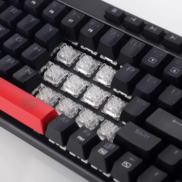 Redragon A113 HP2 Panda Crystal Mechanical Keyboard Switches Clear Lubed Tactile Switches for Keyboard DIY 3pin 60gf RGB MX Compatible Switches with Puller38 pcsCrystal Panda
