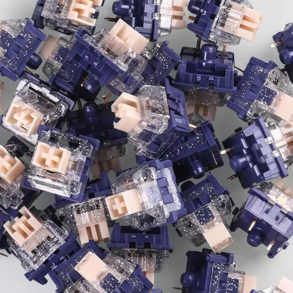 Redragon A113 HP2 Panda Crystal Mechanical Keyboard Switches Clear Lubed Tactile Switches for Keyboard DIY 3pin 60gf RGB MX Compatible Switches with Puller38 pcsPanda