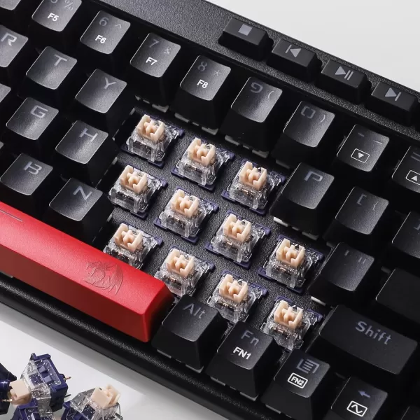 Redragon A113 HP2 Panda Crystal Mechanical Keyboard Switches Clear Lubed Tactile Switches for Keyboard DIY 3pin 60gf RGB MX Compatible Switches with Puller38 pcsPanda