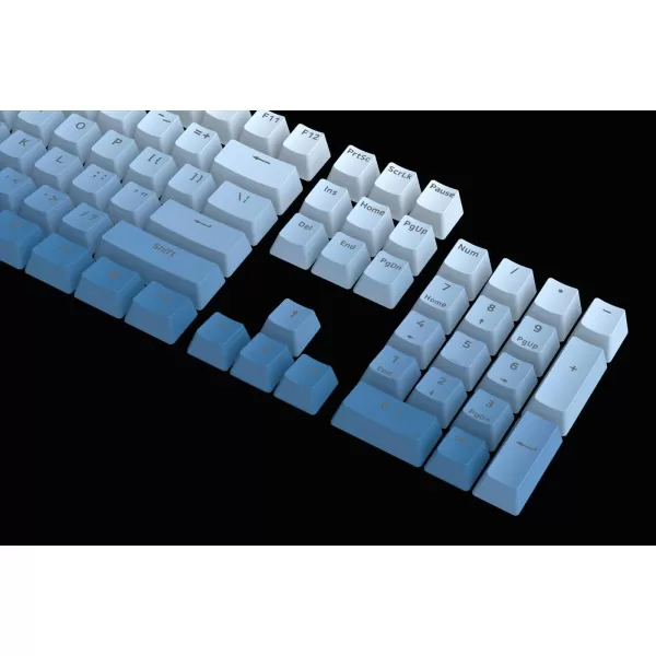 Redragon A134 Gradient Color Ombre Blue KeyCaps 104 Keys Standard Doubleshot PBT Keycap Set OEMCherry Profile English US ANSI Layout Compatible with All Redragon Mechanial KeyboardsOmbre Blue