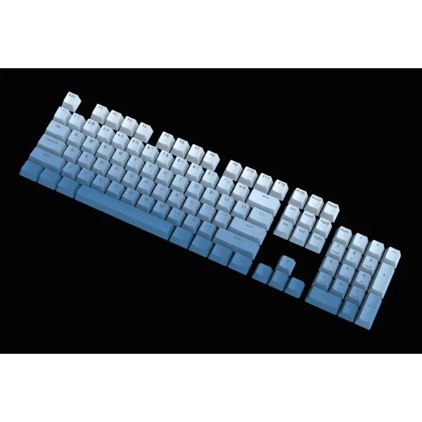 Redragon A134 Gradient Color Ombre Blue KeyCaps 104 Keys Standard Doubleshot PBT Keycap Set OEMCherry Profile English US ANSI Layout Compatible with All Redragon Mechanial KeyboardsOmbre Blue