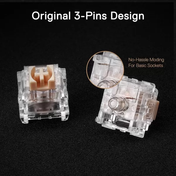 Redragon Carnation A120 Soft Tactile Mechanical Switch 3Pin Plate Mounted Quiet Tactile Equivalent HotSwappable DIY Keyboard Switch Mod 50 Million Click70 pcs Switches Keycap  Switch PullerCarnation  Tactile