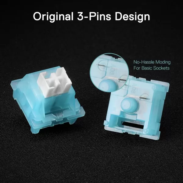 Redragon Carnation A120 Soft Tactile Mechanical Switch 3Pin Plate Mounted Quiet Tactile Equivalent HotSwappable DIY Keyboard Switch Mod 50 Million Click70 pcs Switches Keycap  Switch PullerStars  Silent Tactile