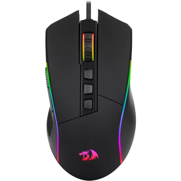 Redragon Gaming Mouse Wired Gaming Mouse with RGB Backlit 8000 DPI Adjustable Mouse with 9 Programmable Macro Buttons ampamp Fire Button Software Supports DIY Keybinds M910KBlack
