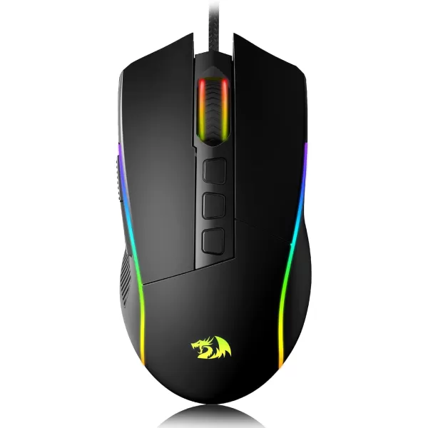 Redragon Gaming Mouse Wired Gaming Mouse with RGB Backlit 8000 DPI Adjustable Mouse with 9 Programmable Macro Buttons ampamp Fire Button Software Supports DIY Keybinds M910KBlack