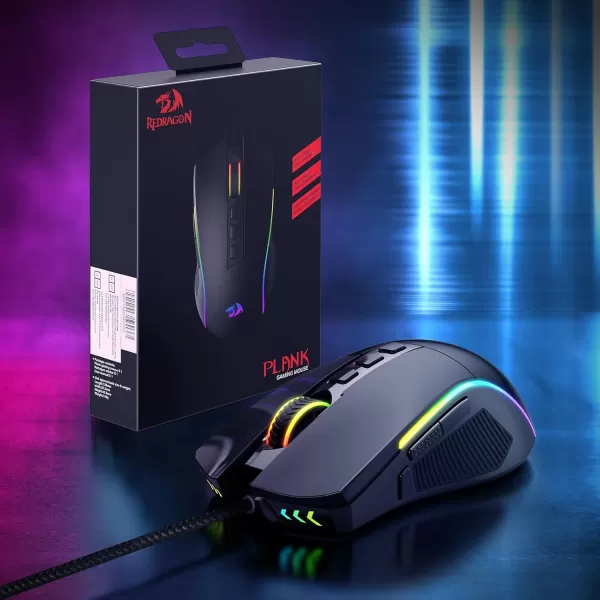 Redragon Gaming Mouse Wired Gaming Mouse with RGB Backlit 8000 DPI Adjustable Mouse with 9 Programmable Macro Buttons ampamp Fire Button Software Supports DIY Keybinds M910KBlack
