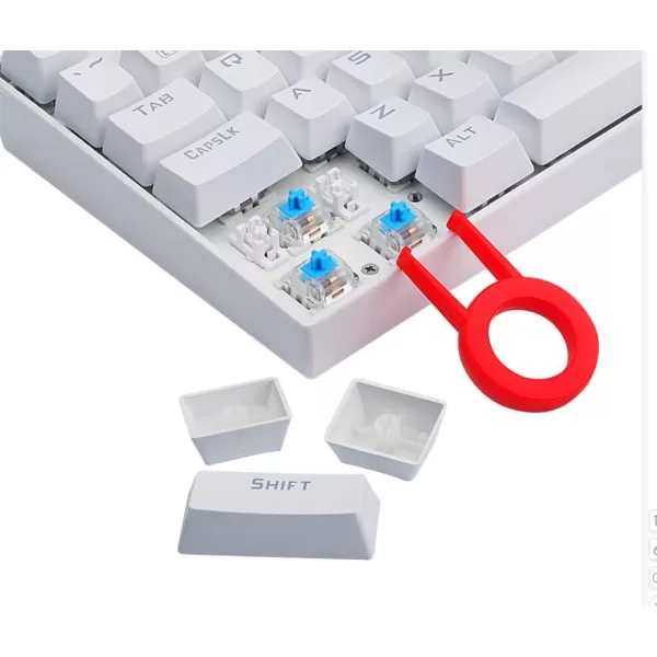 Redragon K552 Mechanical Gaming Keyboard Rainbow LED Backlit Wired with AntiDust Proof Switches for Windows PC White 87 Key Red SwitchWhite