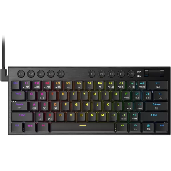 Redragon K621 Horus TKL Wireless RGB Mechanical Keyboard 50 BT24 GhzWired Three Modes 80 UltraThin Low Profile BT Keyboard wDedicated Media Control ampamp Linear Red Switches WhiteBlack Red Switch