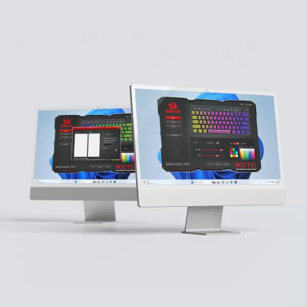 Redragon K621 Horus TKL Wireless RGB Mechanical Keyboard 50 BT24 GhzWired Three Modes 80 UltraThin Low Profile BT Keyboard wDedicated Media Control ampamp Linear Red Switches WhiteSilver Red Switch
