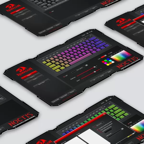 Redragon K621 Horus TKL Wireless RGB Mechanical Keyboard 50 BT24 GhzWired Three Modes 80 UltraThin Low Profile BT Keyboard wDedicated Media Control ampamp Linear Red Switches WhiteWhite
