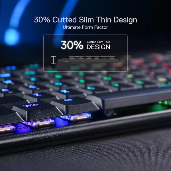 Redragon K621 Horus TKL Wireless RGB Mechanical Keyboard 50 BT24 GhzWired Three Modes 80 UltraThin Low Profile BT Keyboard wDedicated Media Control ampamp Linear Red Switches WhiteBlack Brown Switch