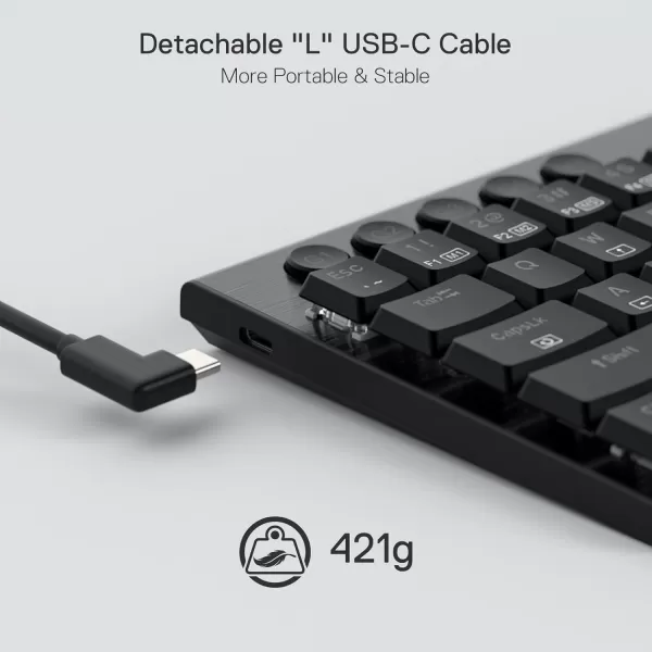 Redragon K621 Horus TKL Wireless RGB Mechanical Keyboard 50 BT24 GhzWired Three Modes 80 UltraThin Low Profile BT Keyboard wDedicated Media Control ampamp Linear Red Switches WhiteBlack Red Switch