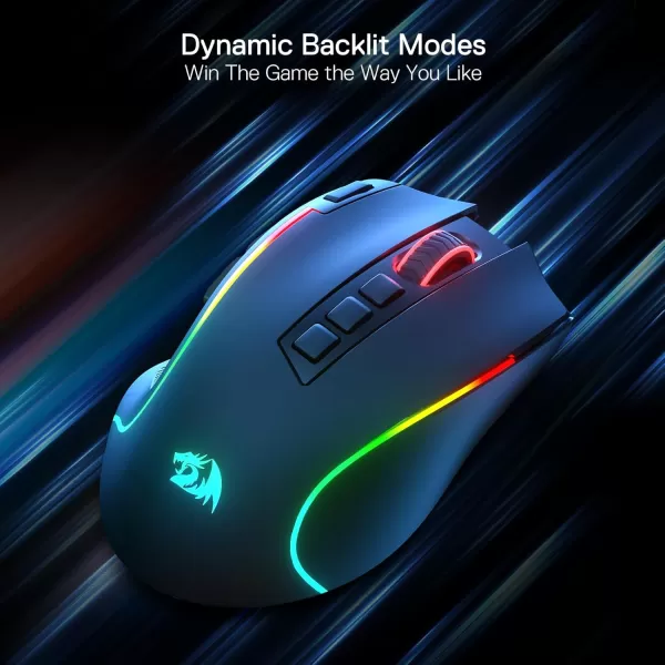 Redragon M612 Predator RGB Gaming Mouse 8000 DPI Wired Optical Gamer Mouse with 11 Programmable Buttons ampamp 5 Backlit Modes Software Supports DIY Keybinds Rapid Fire ButtonBlack