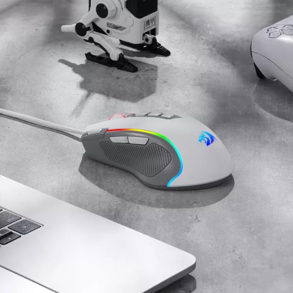 Redragon M612 Predator RGB Gaming Mouse 8000 DPI Wired Optical Gamer Mouse with 11 Programmable Buttons ampamp 5 Backlit Modes Software Supports DIY Keybinds Rapid Fire ButtonGray