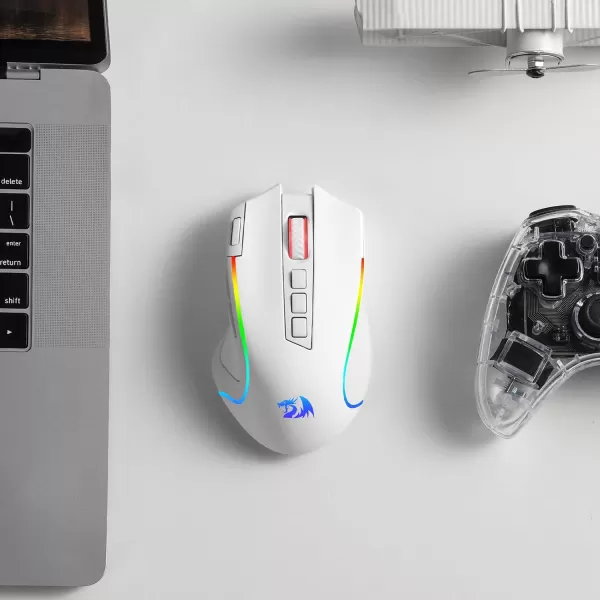 Redragon M612 Predator RGB Gaming Mouse 8000 DPI Wired Optical Gamer Mouse with 11 Programmable Buttons ampamp 5 Backlit Modes Software Supports DIY Keybinds Rapid Fire ButtonWhite