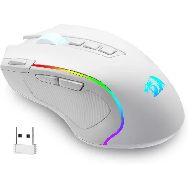 Redragon M612 Predator RGB Gaming Mouse 8000 DPI Wired Optical Gamer Mouse with 11 Programmable Buttons ampamp 5 Backlit Modes Software Supports DIY Keybinds Rapid Fire ButtonWhite