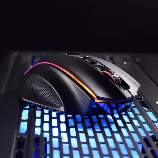 Redragon M686 Wireless Gaming Mouse 16000 DPI WiredWireless Gamer Mouse with Professional Sensor 45Hour Reliable Power Capacity Customizable Macro and RGB Backlight for PCMacLaptopWiredWireless