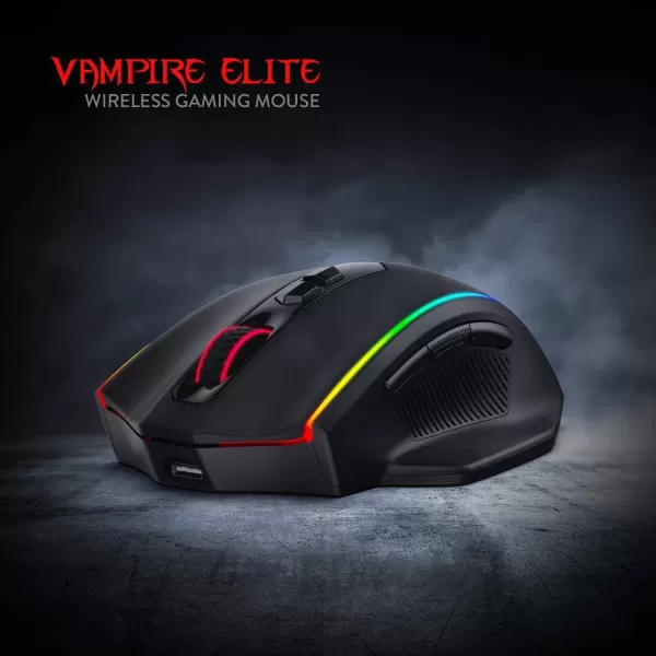 Redragon M686 Wireless Gaming Mouse 16000 DPI WiredWireless Gamer Mouse with Professional Sensor 45Hour Reliable Power Capacity Customizable Macro and RGB Backlight for PCMacLaptopWiredWireless