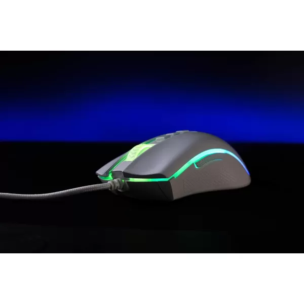Redragon M711 Cobra Gaming Mouse with 168 Million RGB Color Backlit 10000 DPI Adjustable Comfortable Grip 7 Programmable ButtonsWhite