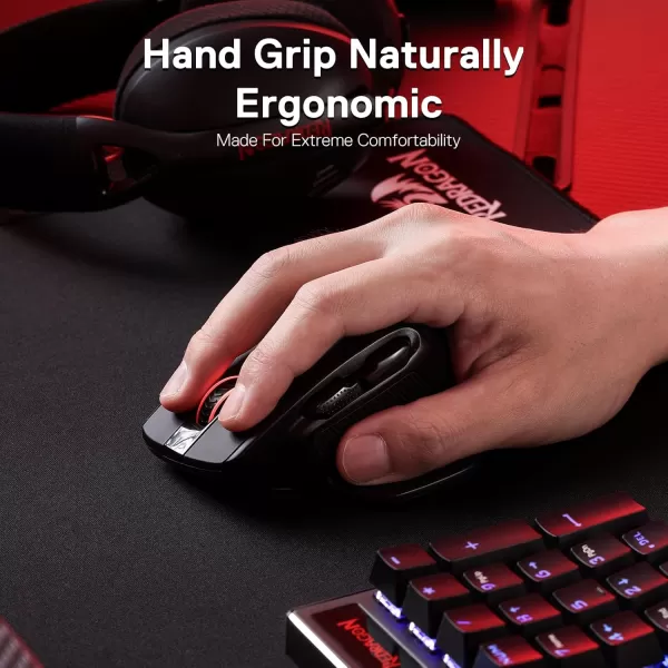 Redragon M806 Bullseye Gaming Mouse 7 Programmable Buttons Wired RGB Gamer Mouse wErgonomic Natural Grip Build Software Supports DIY Keybinds ampamp BacklitBlack