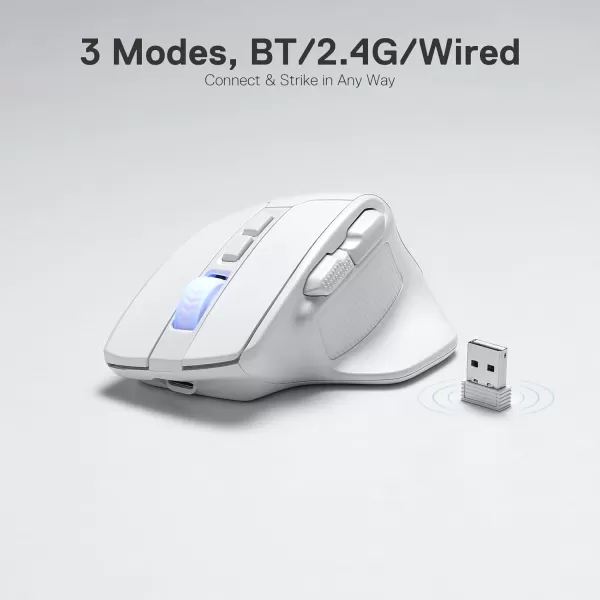 Redragon M806 Bullseye Gaming Mouse 7 Programmable Buttons Wired RGB Gamer Mouse wErgonomic Natural Grip Build Software Supports DIY Keybinds ampamp BacklitWhite