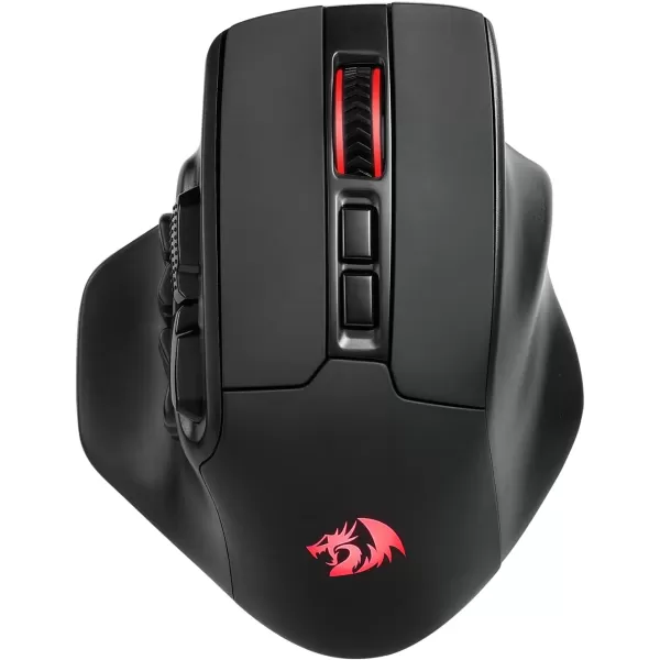 Redragon M806 Bullseye Gaming Mouse 7 Programmable Buttons Wired RGB Gamer Mouse wErgonomic Natural Grip Build Software Supports DIY Keybinds ampamp BacklitBlack