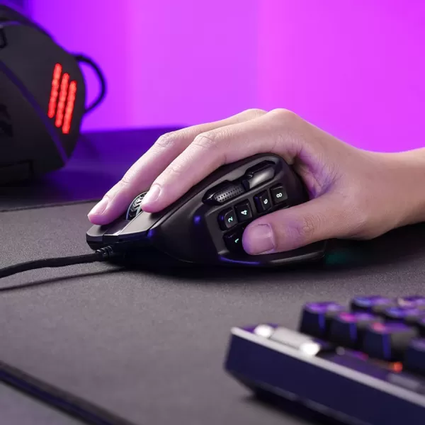 Redragon M806 Bullseye Gaming Mouse 7 Programmable Buttons Wired RGB Gamer Mouse wErgonomic Natural Grip Build Software Supports DIY Keybinds ampamp BacklitBlack