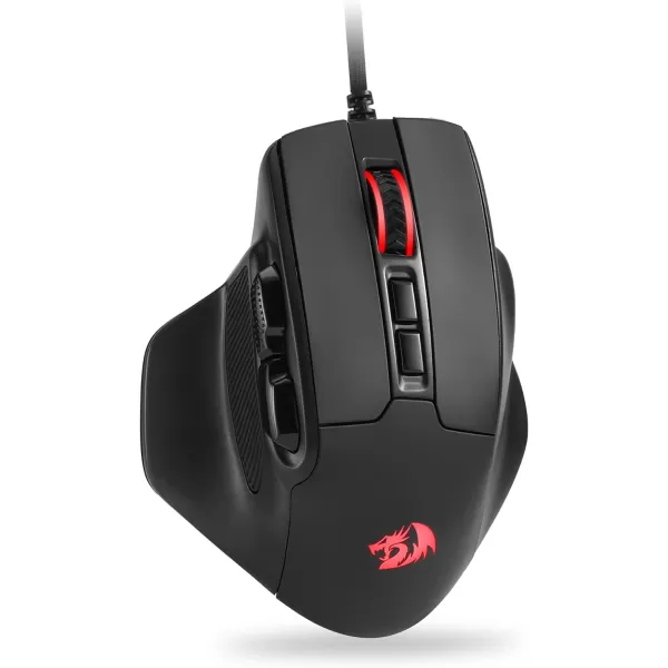 Redragon M806 Bullseye Gaming Mouse 7 Programmable Buttons Wired RGB Gamer Mouse wErgonomic Natural Grip Build Software Supports DIY Keybinds ampamp BacklitBlack