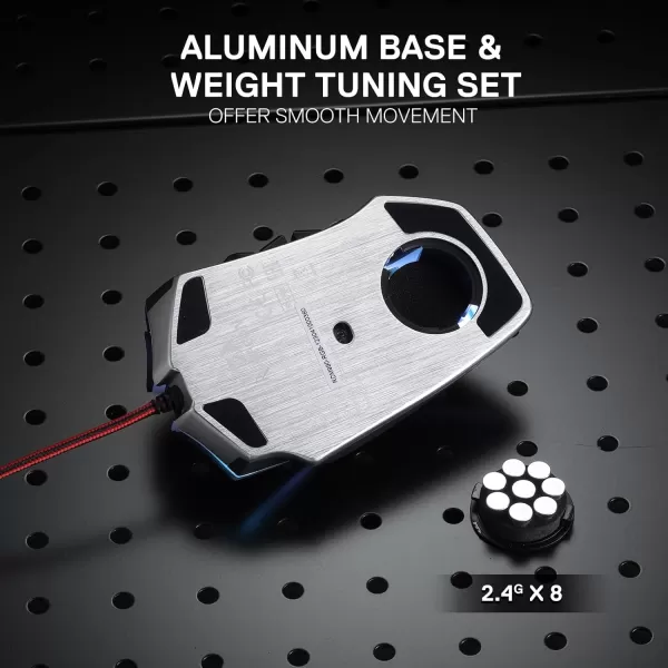 Redragon M908 Impact RGB LED MMO Gaming Mouse with 12 Side Buttons Optical Wired Ergonomic Gamer Mouse with Max 12400DPI High Precision 18 Programmable Macro Shortcuts Comfort GripBlack