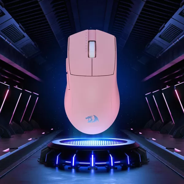 Redragon M916 PRO 3Mode Wireless Gaming Mouse 49G UltraLight 26K DPI Gamer Mouse wErgonomic Natural Grip Build Full Programmable Buttons Software Supports DIY Keybinds ampamp DPIPink