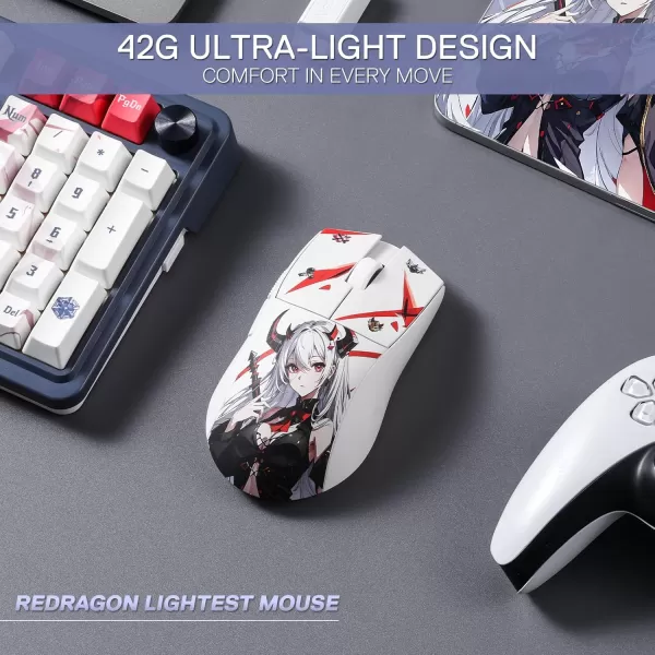 Redragon M916 PRO 3Mode Wireless Gaming Mouse 49G UltraLight 26K DPI Gamer Mouse wErgonomic Natural Grip Build Full Programmable Buttons Software Supports DIY Keybinds ampamp DPIWTSE