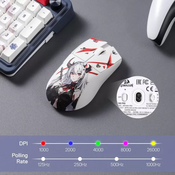 Redragon M916 PRO 3Mode Wireless Gaming Mouse 49G UltraLight 26K DPI Gamer Mouse wErgonomic Natural Grip Build Full Programmable Buttons Software Supports DIY Keybinds ampamp DPIWTSE