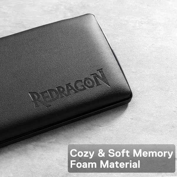 Redragon P035 Meteor S Computer Keyboard Wrist Rest Pad Ergonomic Soft Memory Foam Wrist Support wAntiSlip Rubber Base 60 61 Keys Compact Size 1138 x 287 in 078 inch 20mm Height Black60 Compact