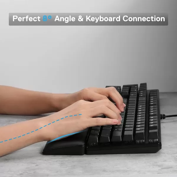 Redragon P035 Meteor S Computer Keyboard Wrist Rest Pad Ergonomic Soft Memory Foam Wrist Support wAntiSlip Rubber Base 60 61 Keys Compact Size 1138 x 287 in 078 inch 20mm Height Black100 Standard
