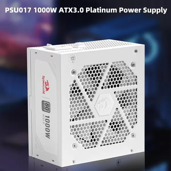 Redragon PSU006 80 Gold 750 Watt ATX Fully Modular Power Supply w 80 Plus Gold Certified Compact 160mm Size and Low Noise RGB Fan 0 RPM 100 Japanese Capacitors Full Mod Cables WhiteATX 30 Platinum WT