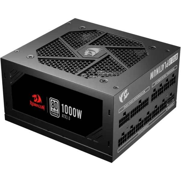 Redragon PSU006 80 Gold 750 Watt ATX Fully Modular Power Supply w 80 Plus Gold Certified Compact 160mm Size and Low Noise RGB Fan 0 RPM 100 Japanese Capacitors Full Mod Cables WhiteATX 30 Platinum BK