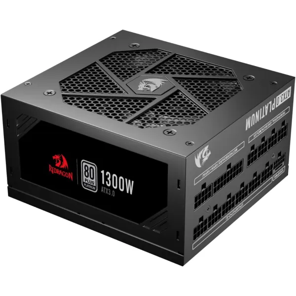 Redragon PSU006 80 Gold 750 Watt ATX Fully Modular Power Supply w 80 Plus Gold Certified Compact 160mm Size and Low Noise RGB Fan 0 RPM 100 Japanese Capacitors Full Mod Cables WhiteATX 30 Platinum BK
