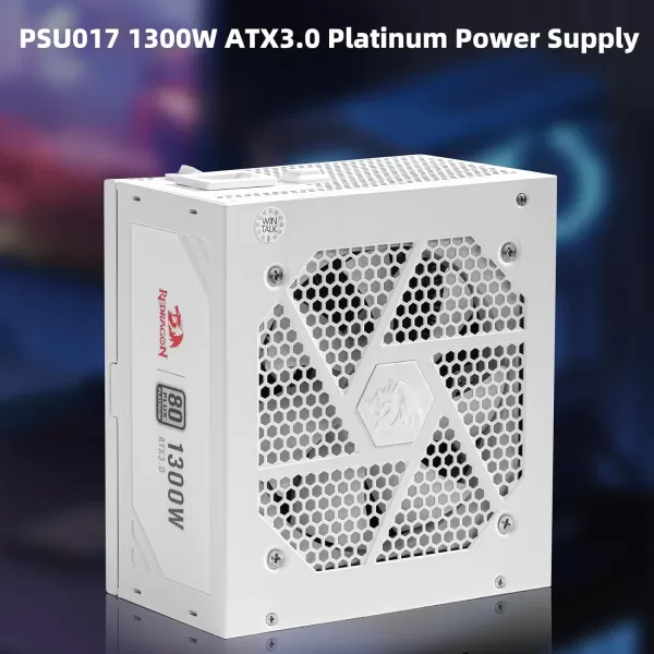 Redragon PSU006 80 Gold 750 Watt ATX Fully Modular Power Supply w 80 Plus Gold Certified Compact 160mm Size and Low Noise RGB Fan 0 RPM 100 Japanese Capacitors Full Mod Cables WhiteATX 30 Platinum WT