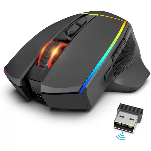 Redragon Wired Gaming Mouse RGB Backlit Ergonomic Gamer Mouse Up to 8000 DPI 11 Programmable Buttons ampamp 7 Backlit Modes Extra Sniper Button Mouse Gamer for Windows PC Gamers M614trimode