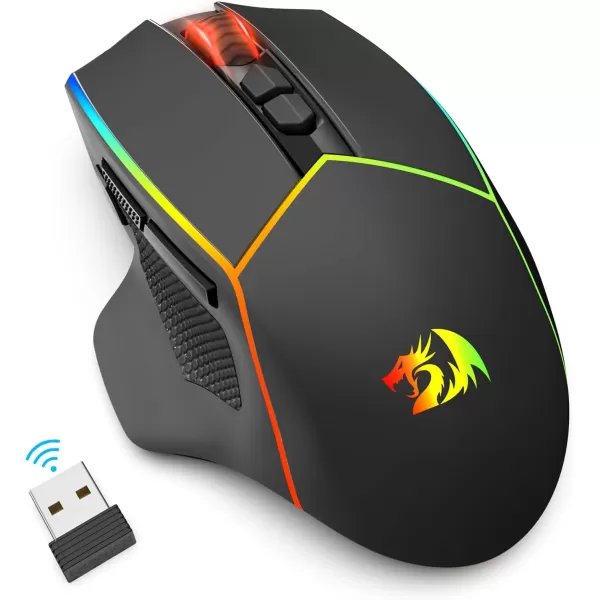Redragon Wired Gaming Mouse RGB Backlit Ergonomic Gamer Mouse Up to 8000 DPI 11 Programmable Buttons ampamp 7 Backlit Modes Extra Sniper Button Mouse Gamer for Windows PC Gamers M614trimode