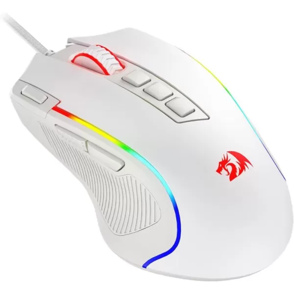 Redragon M612 Predator RGB Gaming Mouse 8000 DPI Wired Optical Gamer Mouse with 11 Programmable Buttons ampamp 5 Backlit Modes Software Supports DIY Keybinds Rapid Fire ButtonWhite
