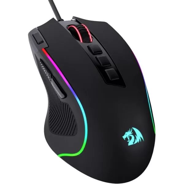 Redragon M612 Predator RGB Gaming Mouse 8000 DPI Wired Optical Gamer Mouse with 11 Programmable Buttons ampamp 5 Backlit Modes Software Supports DIY Keybinds Rapid Fire ButtonBlack
