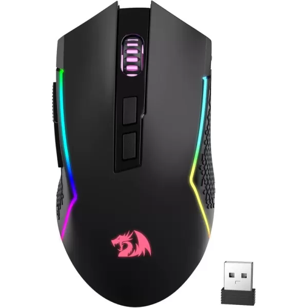 Redragon M693 Wireless Gaming Mouse 8000 DPI WiredWireless Gamer Mouse w 3Mode Connection BT ampamp 24G Wireless 7 Macro Buttons Reliable Power Capacity for PCMacLaptopBlack